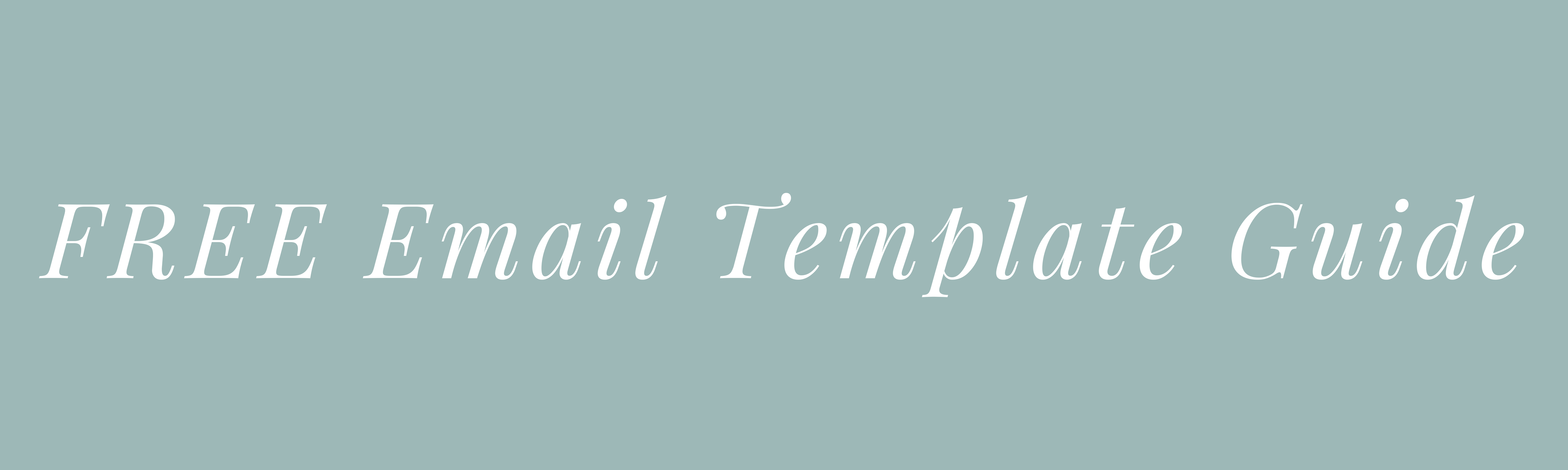 Free email template guide - Hannah Allen 