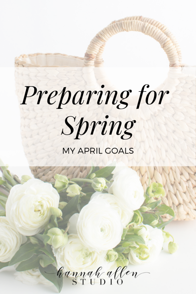Officially in Q2 of the year, keeping up with our goals can start getting harder. In this post, I review my March goals and set personal & business goals for April. | Hannah Allen Studio #productivity #creativeentrepreneur